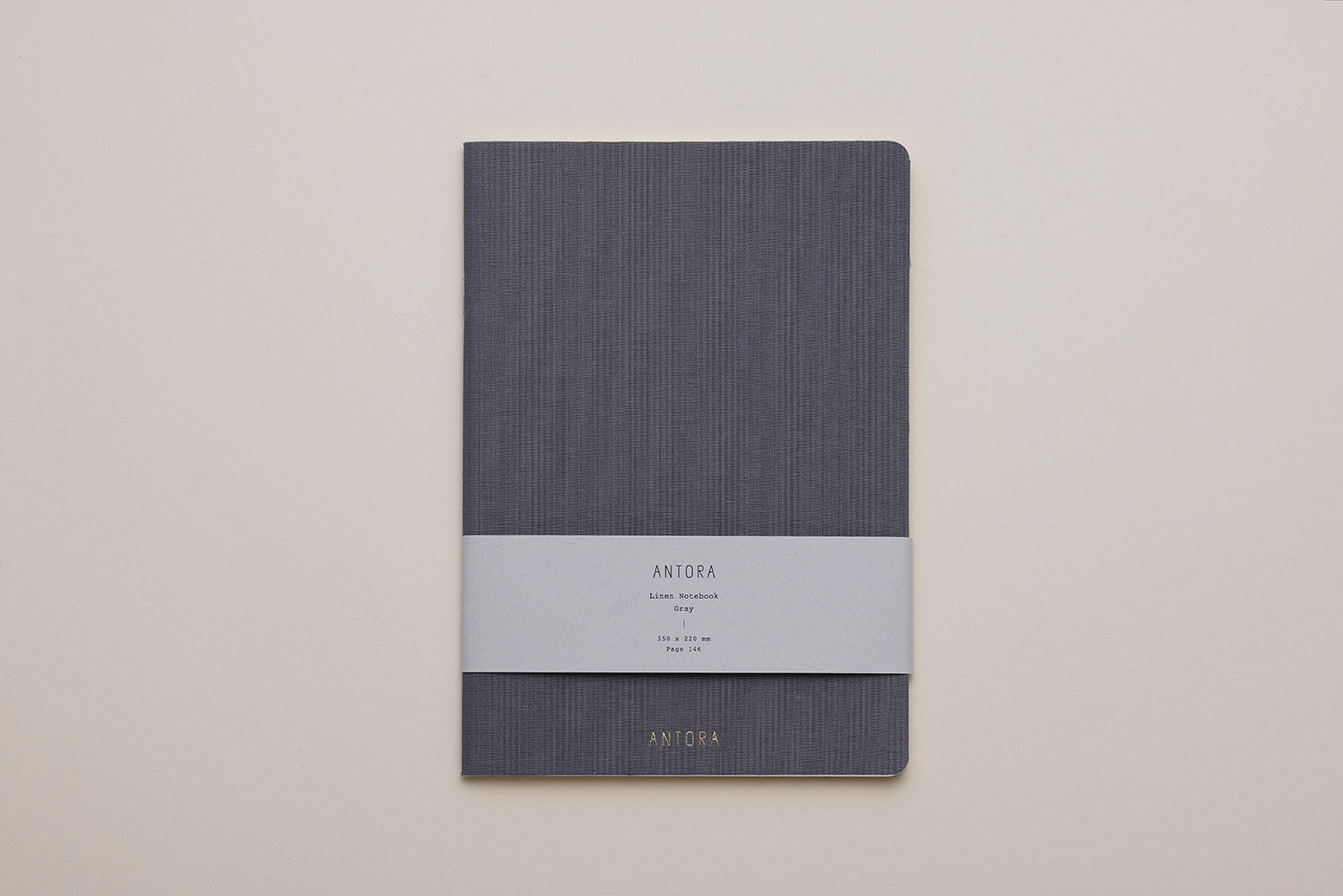 Linen Notebook / Gray｜ANTORA（アントラ）