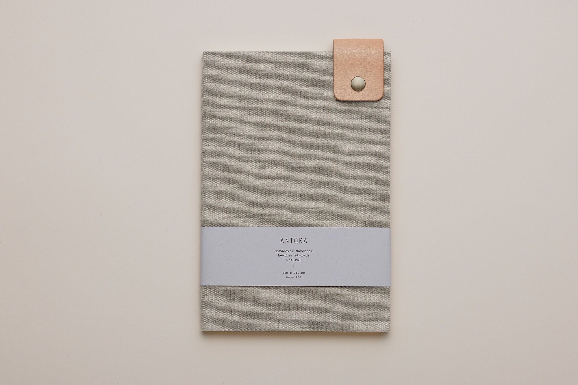 Hardcover Notebook / Natural +Leather storaps｜ANTORA（アントラ）