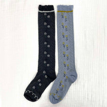画像をギャラリービューアに読み込む, タイツのように履けるHigh socks (ひなぎく柄)｜petit pas（プティパ）
