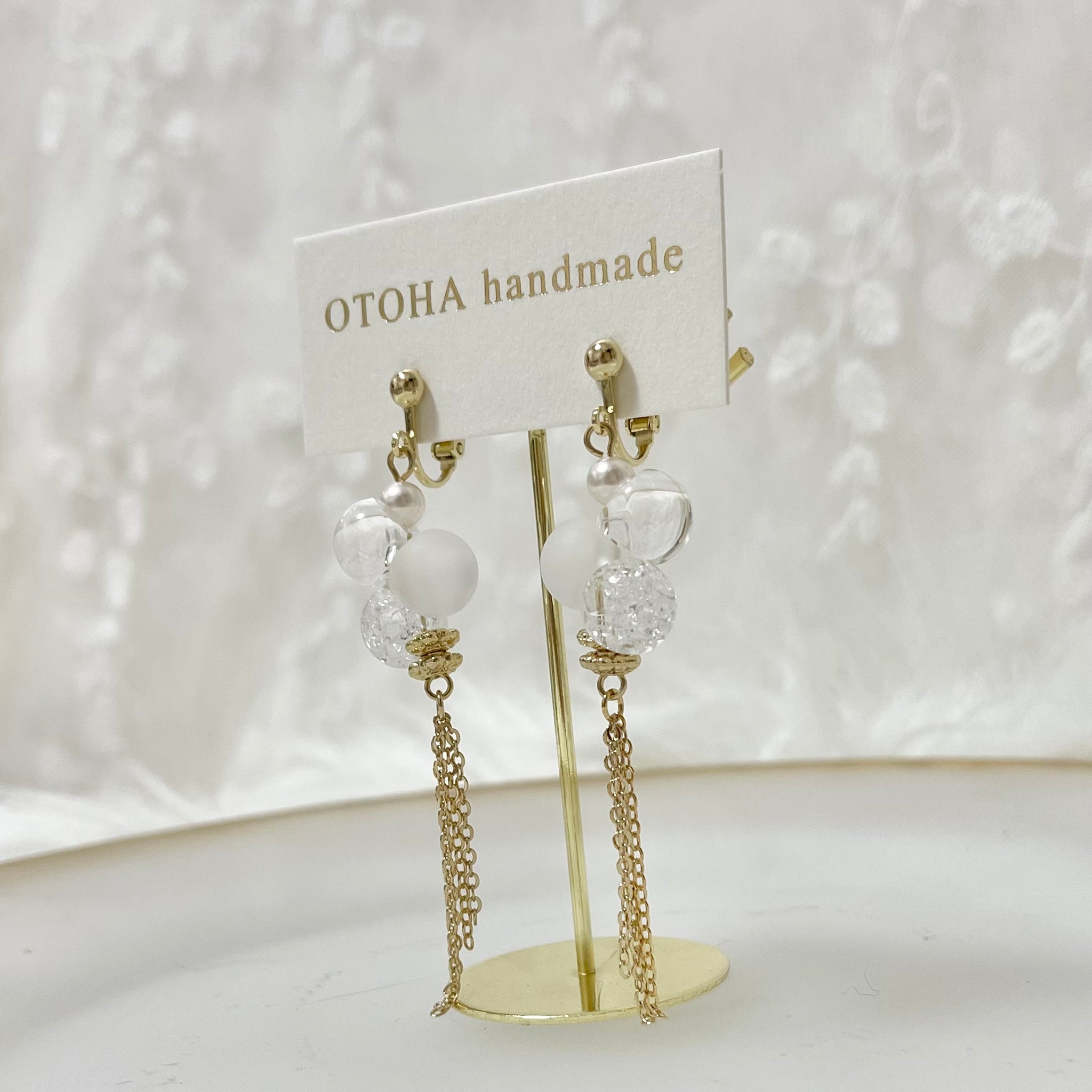 鈴丸ビーズタッセル ピアス/イヤリング｜OTOHA handmade（オトハ 