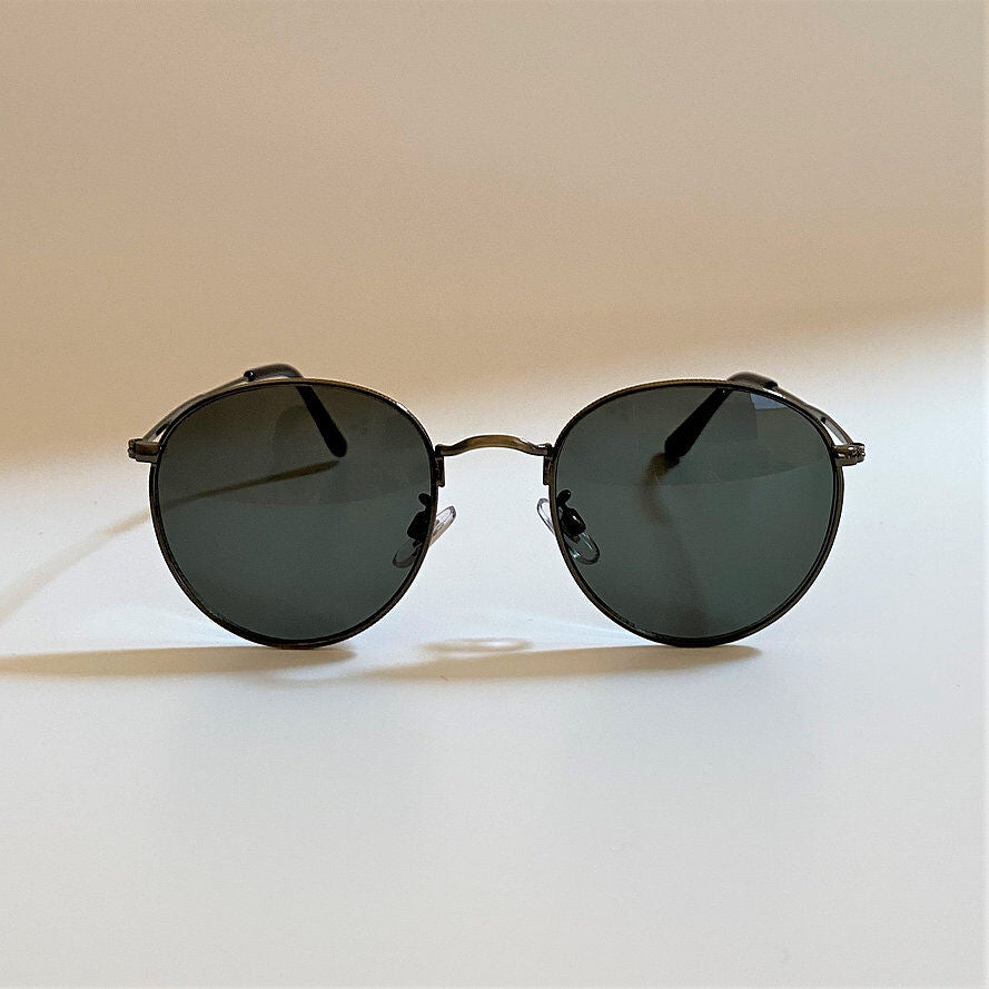 ３３９３　ＧＯＬＤ　ＳＵＮＧＬＡＳＳＥＳ / グリーンスモークレンズ｜chachow　eyewear（チャコールアイウェア）