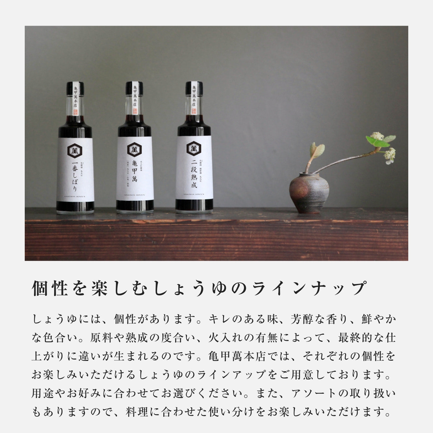 生醤油 二段熟成｜亀甲萬本店（キッコーマンホンテン