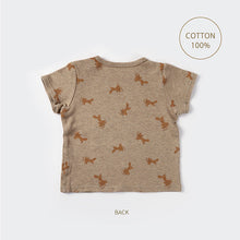 画像をギャラリービューアに読み込む, Fox and wheat T-shirt (brown)｜minima arca（ミニマルアルカ）

