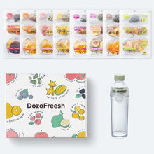 画像をギャラリービューアに読み込む, DozoFreesh Gift Set (Smoky Green Bottle)　全種8袋とHARIOのフィルターインボトルのプレゼントBOXセット｜ DozoFreesh（ドーゾフリーシュ）
