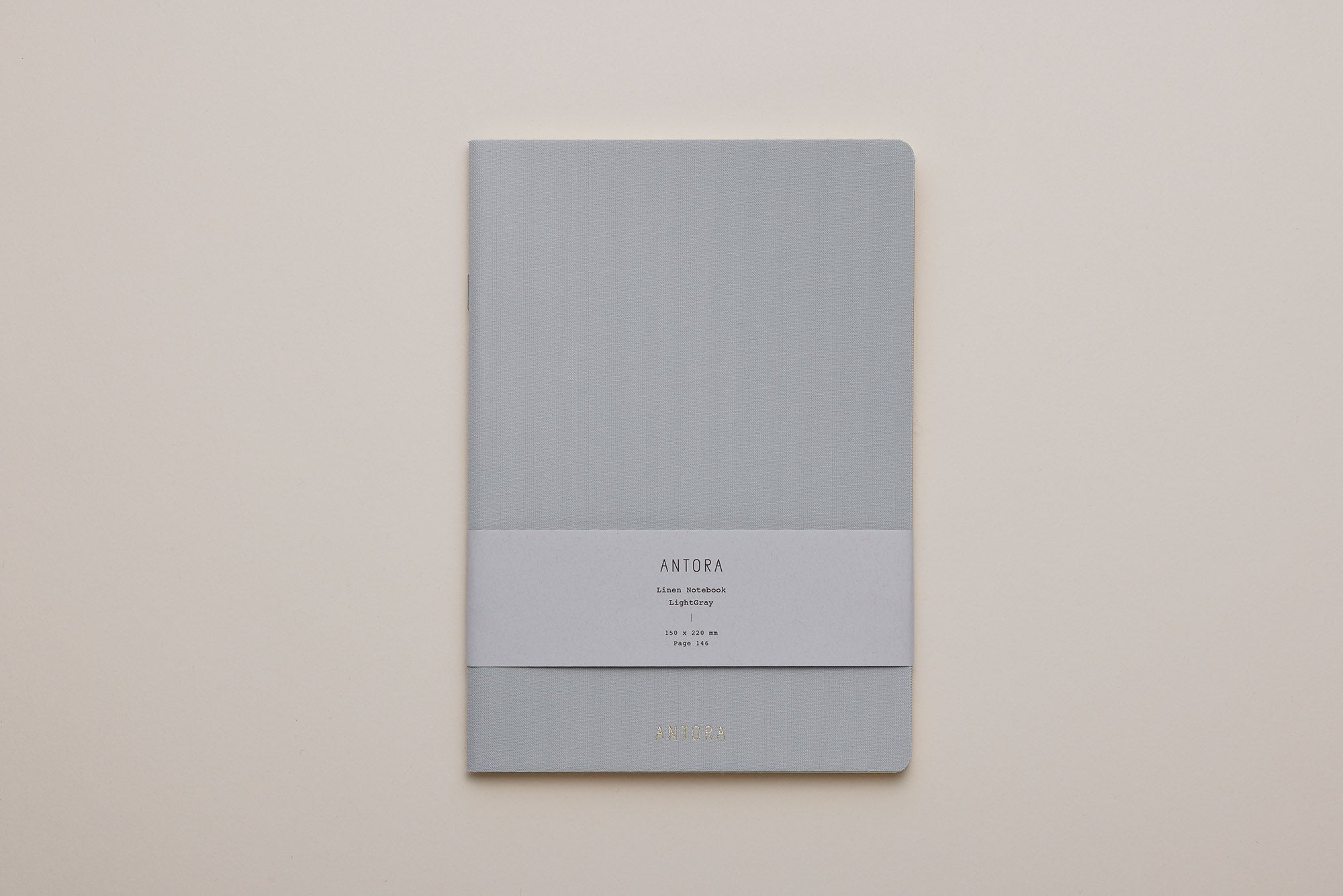 Linen Notebook / Light Gray｜ANTORA（アントラ）