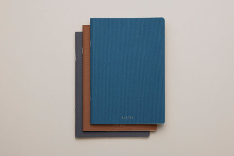 ANTORA Linen Notebook 3冊セットA (Navy Blue / Brown / Gray)｜ANTORA（アントラ）