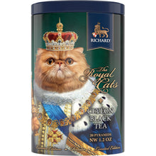 画像をギャラリービューアに読み込む, RICHARD（リチャード）ザ・ロイヤル・キャッツ（ペルシャ猫) 缶入り　セイロン紅茶34g
