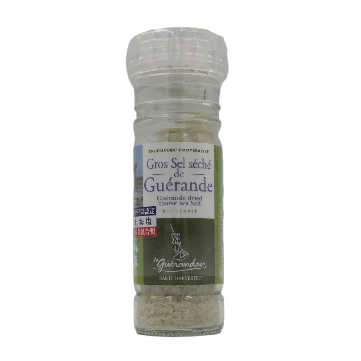 ゲランドの塩 グロ セル セシェ （ミル付きガラスボトル入） 75ｇ｜Le Guérandais（ル ゲランデ）