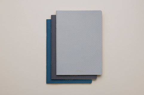 ANTORA Linen Notebook 3冊セットB (Light Gray / Gray / Navy Blue)｜ANTORA（アントラ）