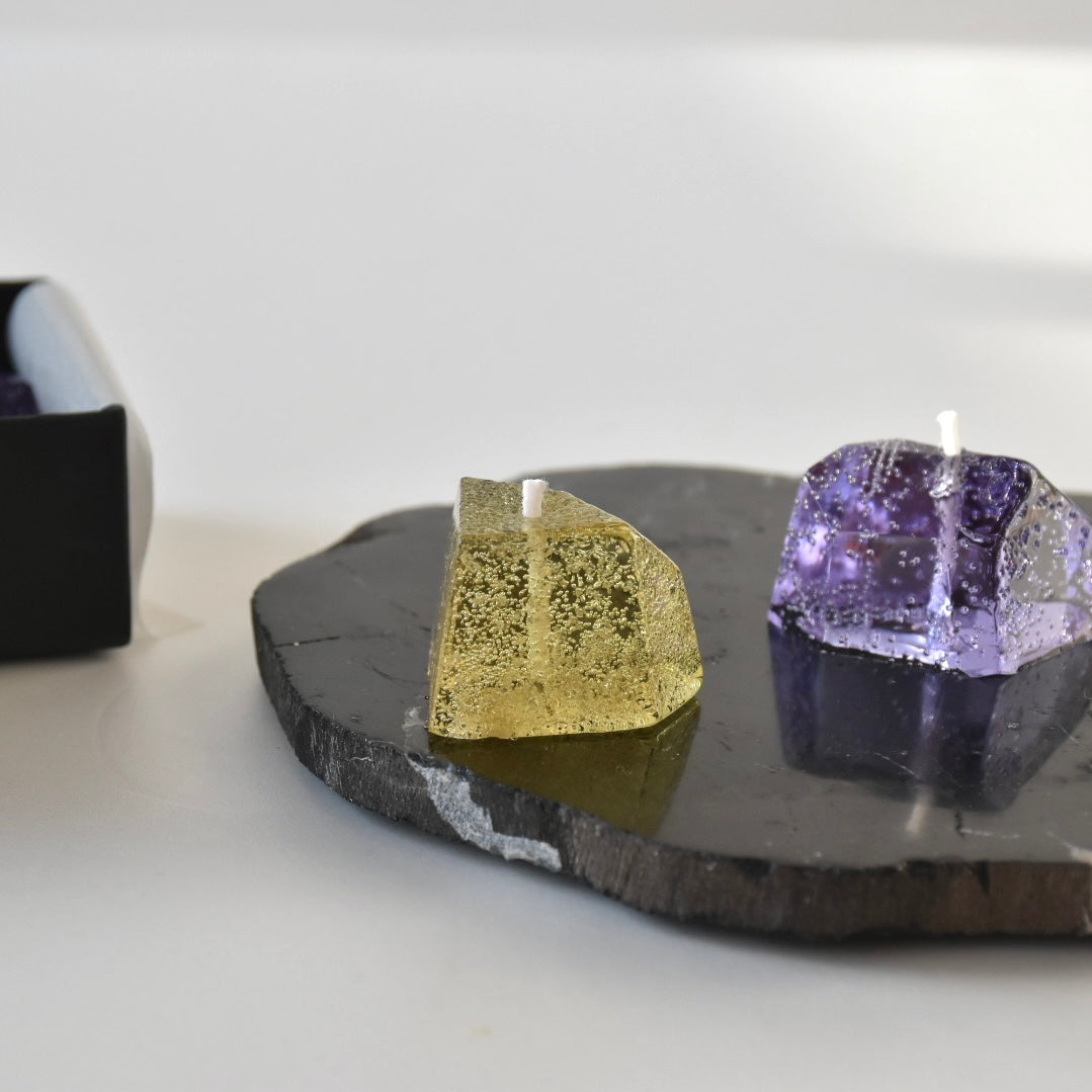 鉱石蝋燭−黄と紫｜nen.（ネン）